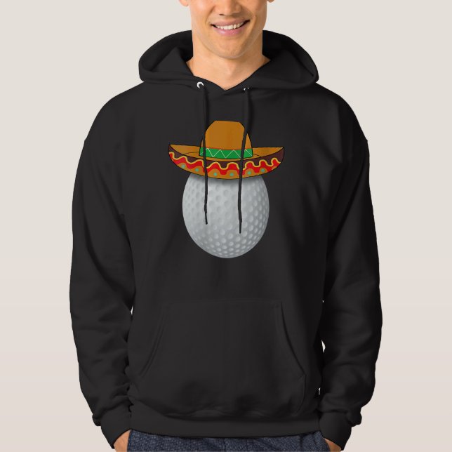 Golf Ball Mexican Sports Cinco De Mayo Mexican Fie Hoodie (Front)