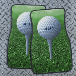 Golf Ball Monogram Golfers Car Floor Mats