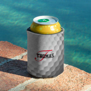 Golf Ball Monogram Personalised Can Cooler