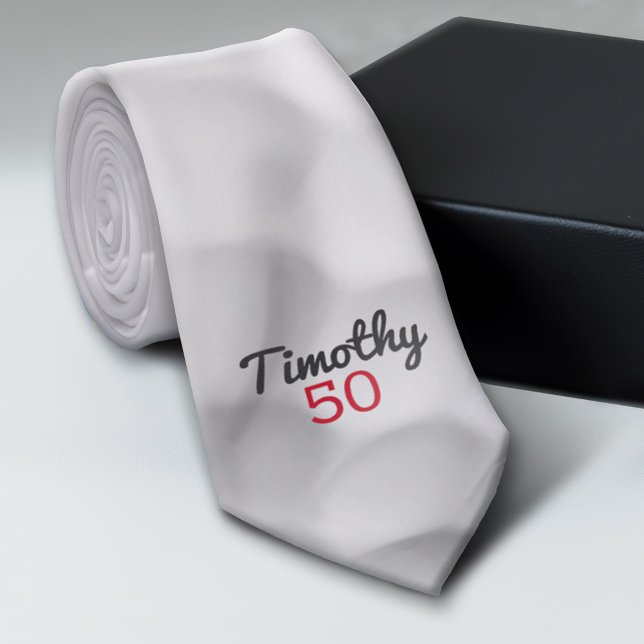 Golf Ball Monogram - Print with Name and Number Tie (Custom Tie)