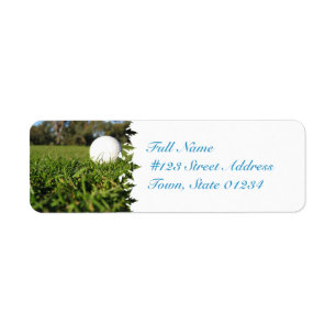 Golf Ball on Course Mailing Labels