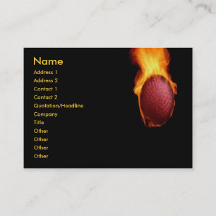 Golf Ball On Fire Business Card