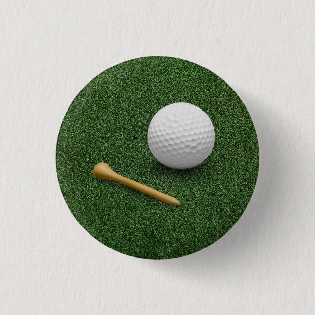 Golf ball on green for Golfer  3 Cm Round Badge (Front)