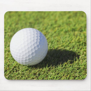 Golf Ball On Green Grass Course - Customised Mouse Pad