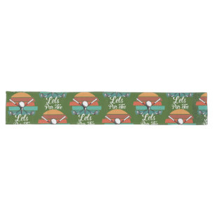 Golf ball on Green Grass LET PAR TEE for Party  Long Table Runner