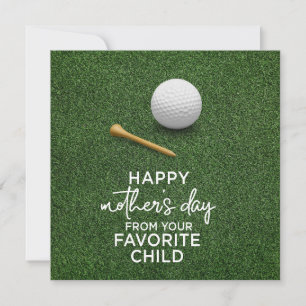 Golf ball on green Happy Mother's Day to Golf Mum Holiday Card