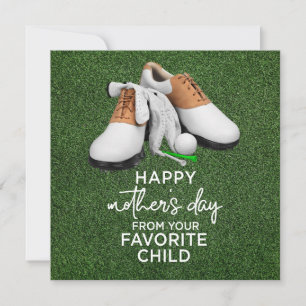 Golf ball on green Happy Mother's Day  to Golf Mum Holiday Card