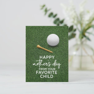 Golf ball on green Happy Mother's Day to Golf Mum Holiday Postcard