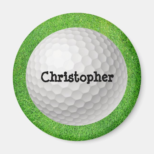 Golf Ball on Green Magnet (Front)
