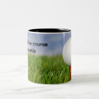 Golf Ball On Red Tee with Quote