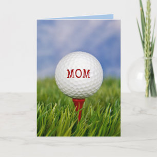 Golf Ball On Tee for Mum's Birthday Card
