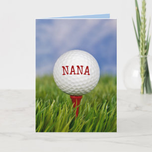 Golf Ball On Tee for Nana's Birthday Card