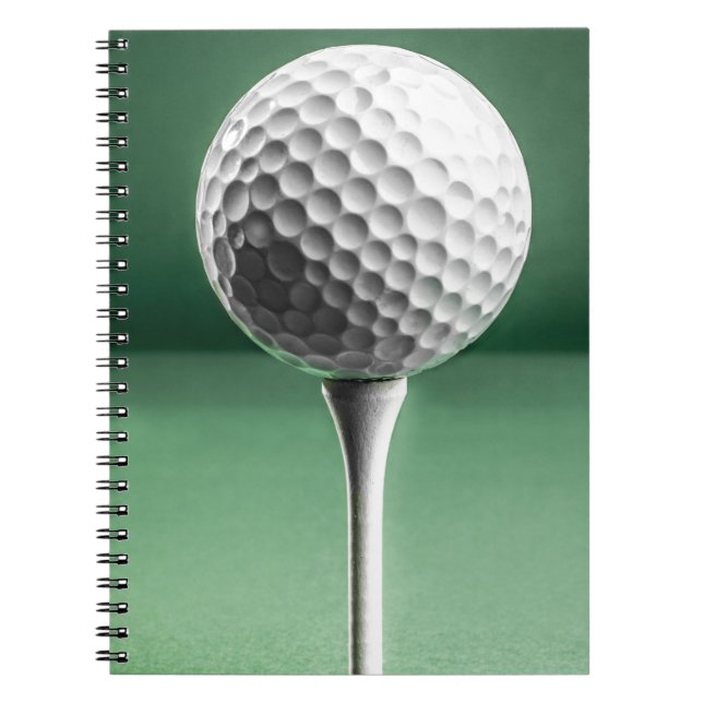 Golf Ball on Tee Notebook (Front)