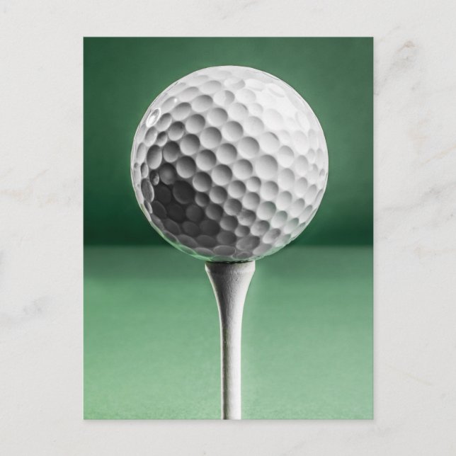Golf Ball on Tee Postcard (Front)