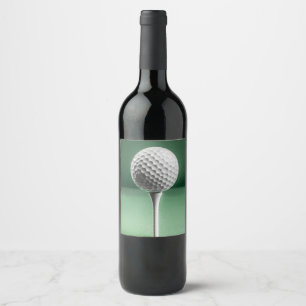 Golf Ball on Tee Wine Label