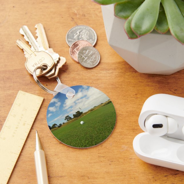 Golf Ball On The Green, Key Ring (Desk)