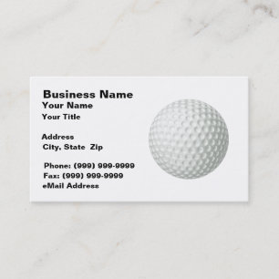 Golf Ball (on White BG) Business Card