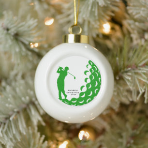 Golf Ball Ornament – Personalised Golfer Gift