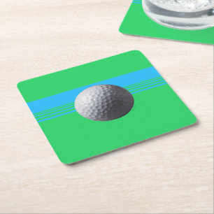Golf Ball paper coasters