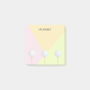 golf ball pastel colours geometric design post-it notes