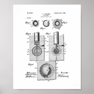 Golf-ball Patent Poster