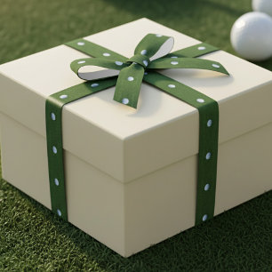 Golf Ball Pattern Putting Green Ribbon for Golfers Satin Ribbon