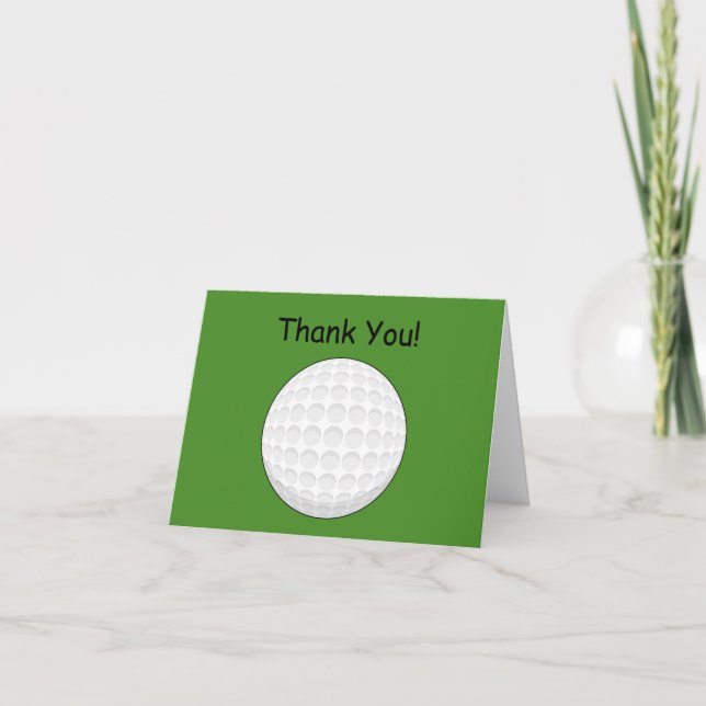 Golf Ball Personalise Thank You Card (Front)