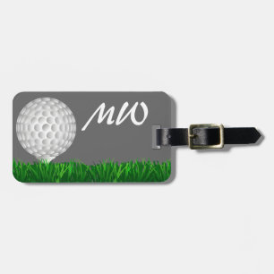 Golf ball personalised golfer luggage tag
