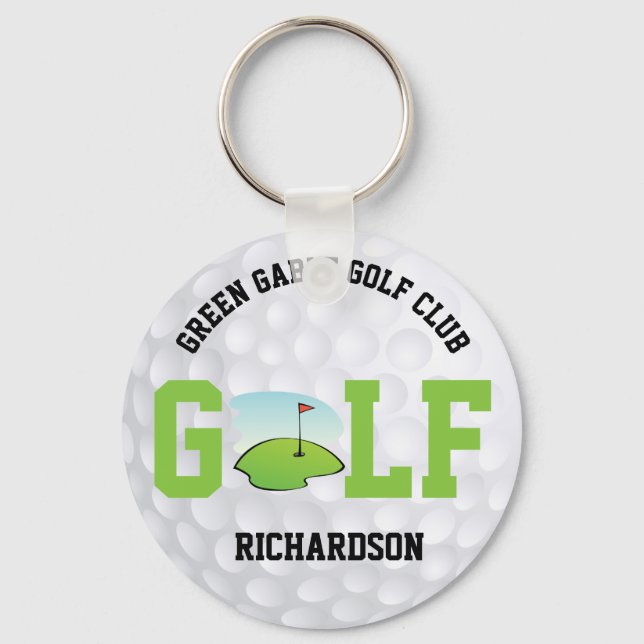 Golf Ball - Personalised Keychain (Front)