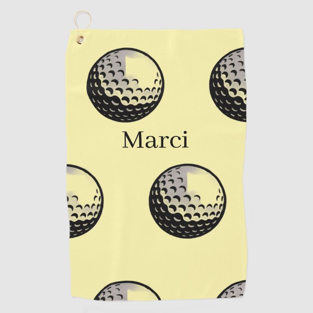 Golf Ball Personalized Towel (Front)