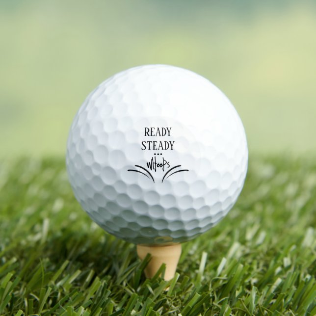 Golf Ball “Ready, Steady” Golfer Gift Funny  (Insitu Tee)