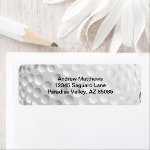 Golf Ball Return Address Label