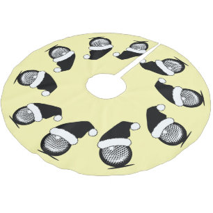 Golf Ball Santa Hat Christmas Brushed Polyester Tree Skirt