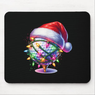 Golf Ball Santa Hat Men Womens Christmas Golfing X Mouse Pad