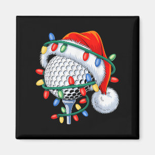 Golf Ball Santa Hat Xmas Funny Christmas Boys Men Magnet