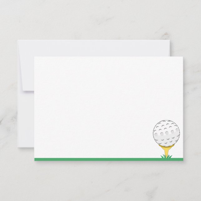 Golf Ball Simple Blank Card (Front)