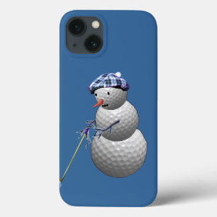 Golf Ball Snowman iPhone 13 Case
