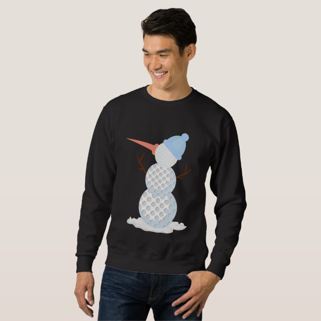 Golf ball Snowman Sweatshirt (Front Full)