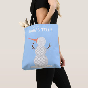 Golf ball Snowman Tote Bag