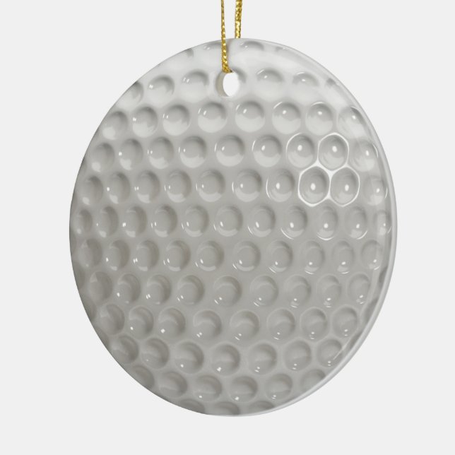 Golf Ball Sport Ceramic Ornament (Left)