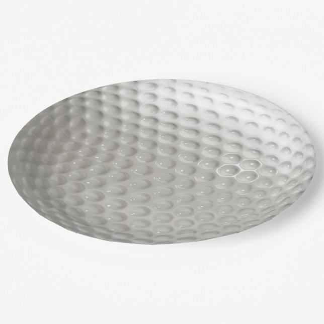 Golf Ball Sport Paper Plate (Angled)
