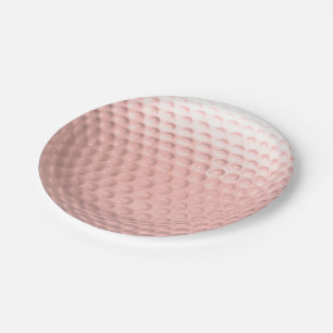 Golf Ball Sport Pink Paper Plate