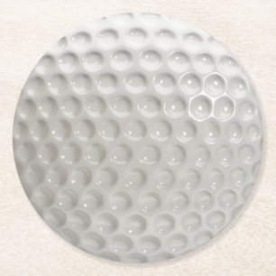 Golf Ball Sport Round Paper Coaster