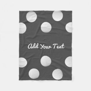 golf ball sports lovers add your name or text fleece blanket