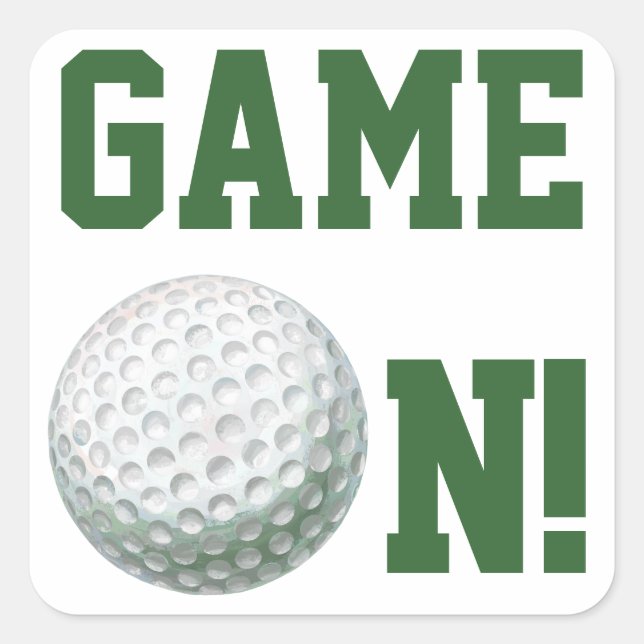 Golf Ball Square Sticker (Front)