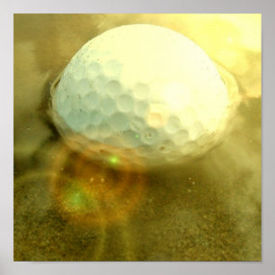 Golf Ball Stack in the Mud Print