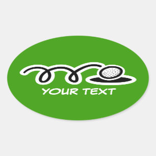 Golf ball stickers with customisable text