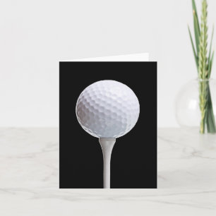Golf Ball & Tee on Black - Customised Template