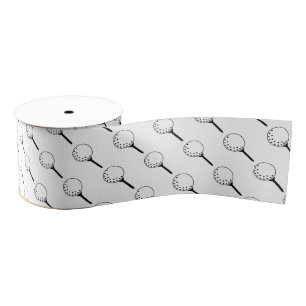 Golf Ball Tee Pattern Classic Timeless Golfing Fun Grosgrain Ribbon