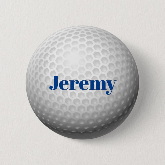 Golf Ball Template, customisable, Button (Front)
